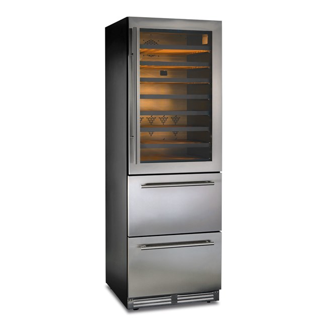 Cantina frigo vini ventilata +2°C/+20°C  + 0°C / +15 °C grigio