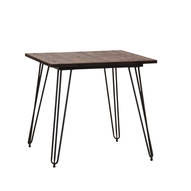 Tavolo bar in metallo verniciato e piano in legno 