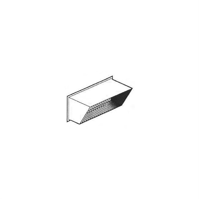 Tronchetto con rete antivolatile in lamiera zincata.