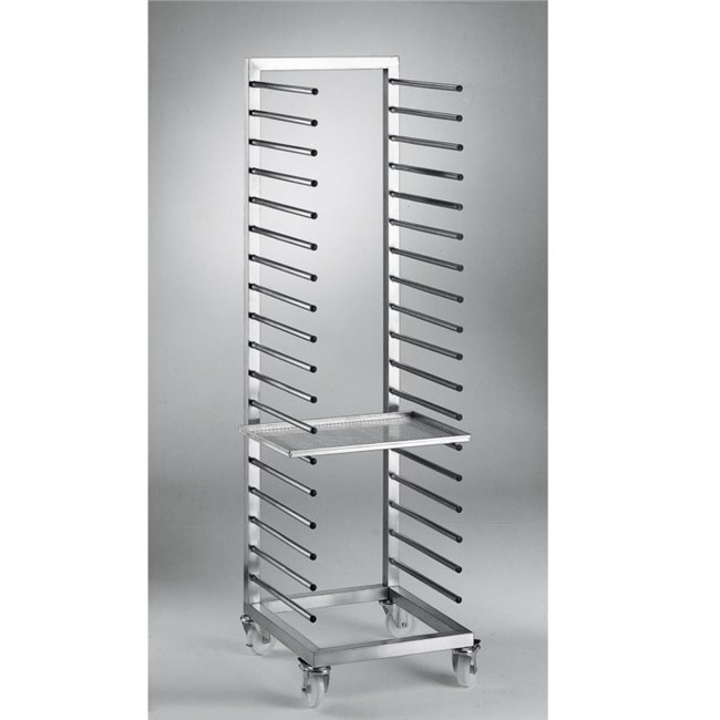 Carrello inox portateglie a pioli n.20