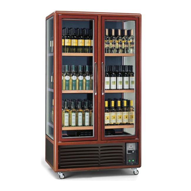 Cantina vini in legno refrigerata con supporti piani Enotec 681 1tv/p