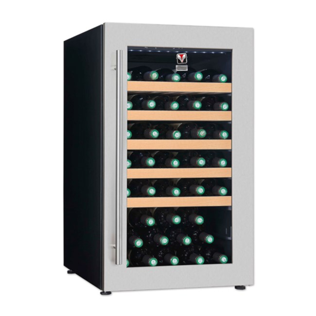 Frigo vini con porta acciao inox mono temperatura Sommelier 40/1 plus