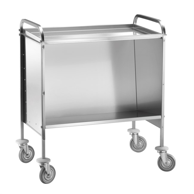 Carrello portapiatti professionale con ripiano 91x57x101h