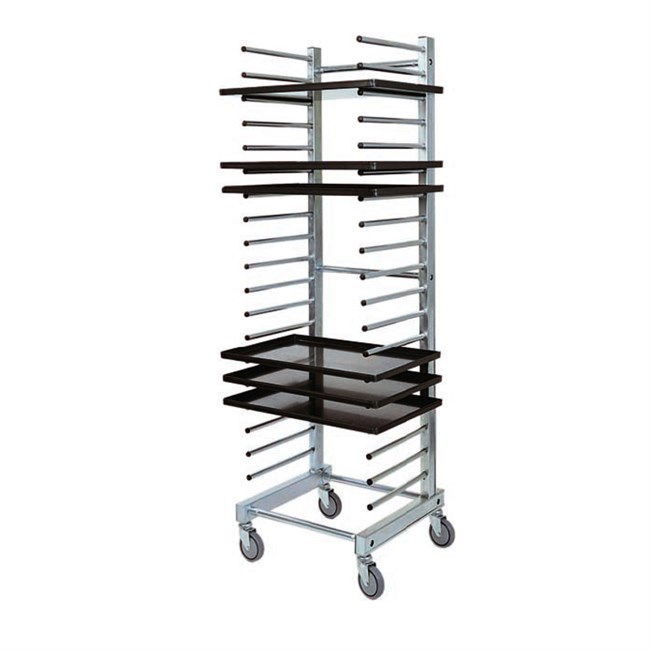 Carrello portateglie inox pasticceria a pioli 50x51x177h