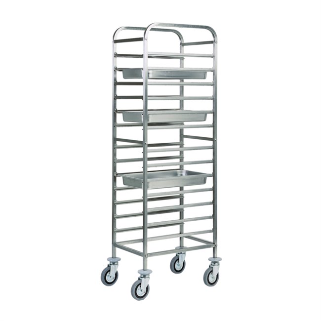 Carrello portateglie GN1/1 inox 44,5x62x175