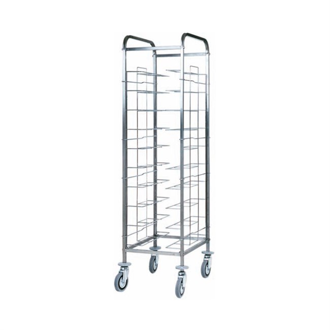 Carrello portavassoi inox per self-service 52x62x175h