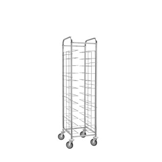 Carrello portavassoi inox per ristorazione 52x62x185h