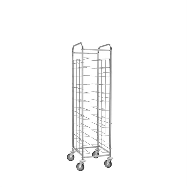 Carrello portavassoi inox per ristorazione 52x62x185h