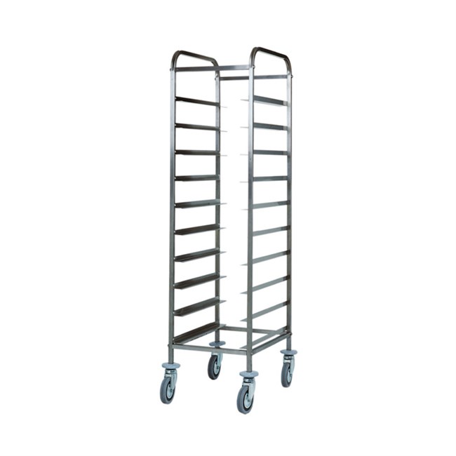 Carrello portavassoi inox 10 vassoi 38X62X175H