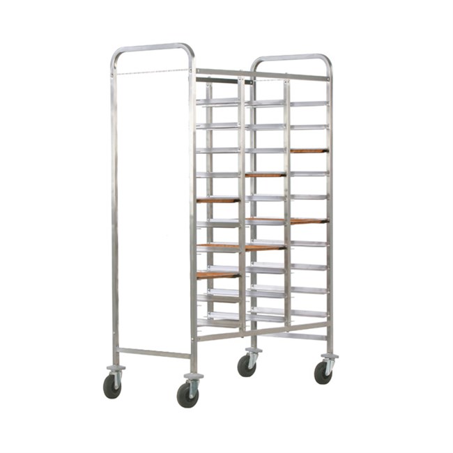 Carrello rinforzato portavassoi inox pannelli laterali 110x62x175h