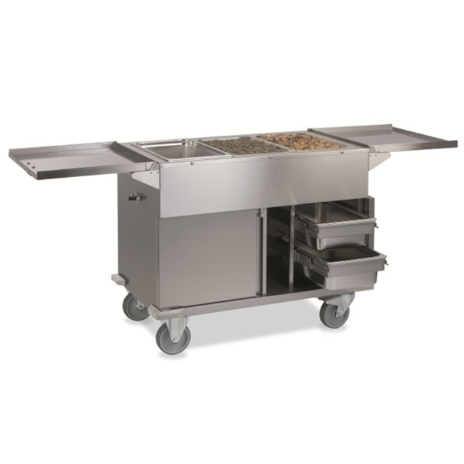 Carrello termico inox 3 vasche GN 1/1