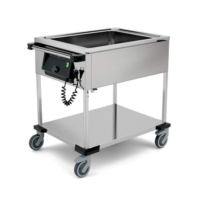 Carrello termico inox vasca unica