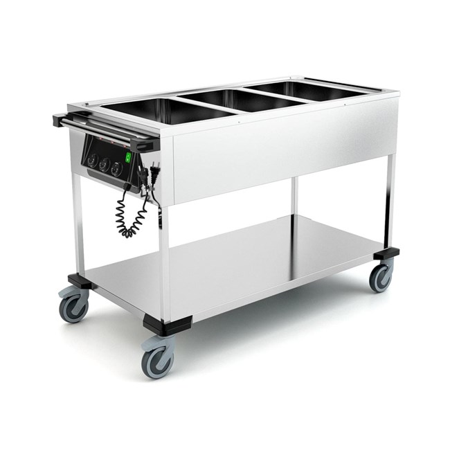 Carrello termico bagnomaria inox