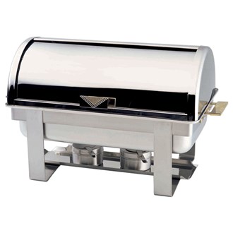 Chafing dish acciaio inox coperchio roll top