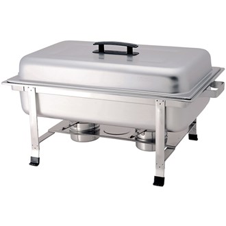 Chafing dish inox rettangolare coperchio roll top