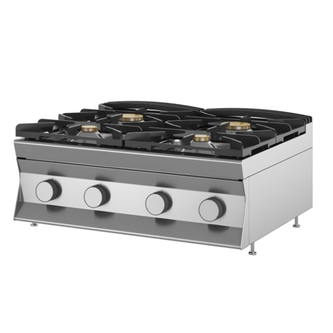 Cucina gas 4 fuochi da banco 16,8 Kw