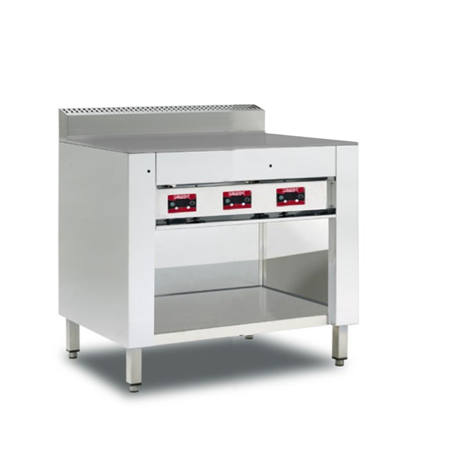 Cuocipiadina elettrico armadiato inox piastra inox