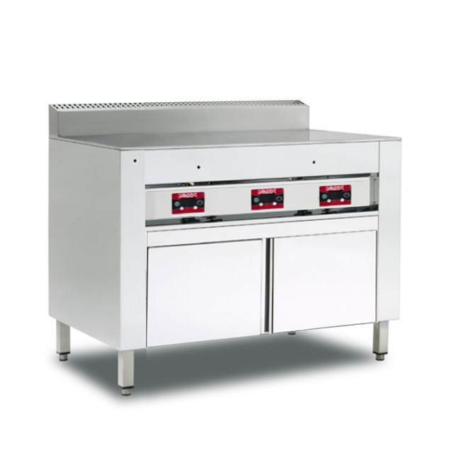 Cuocipiadina elettrico con sportelli inox piastra inox