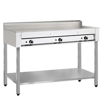 Cuocipiadina gas su trespolo inox piastra inox