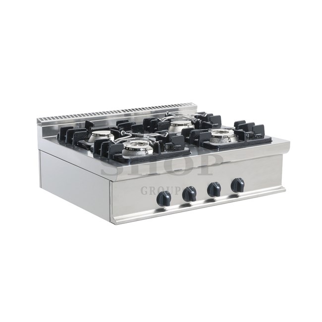 Cucina gas da banco 4 fuochi 18 kw L 80