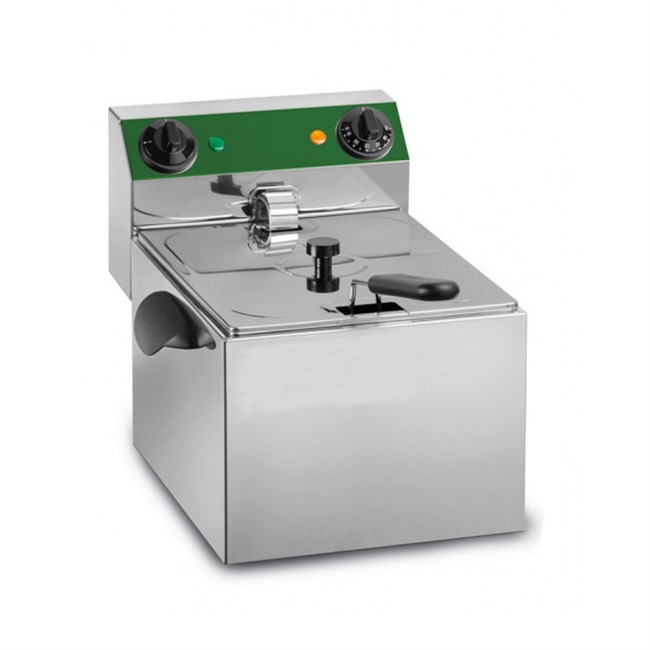 Friggitrice inox professionale singola da banco 6 lt 