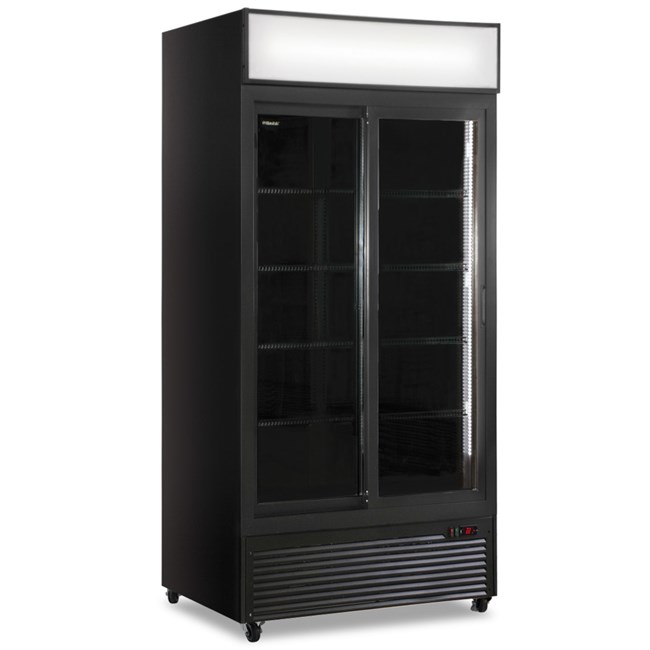 Vetrina frigo bibite CL801V2GCSL WHITE scorrevoli nero