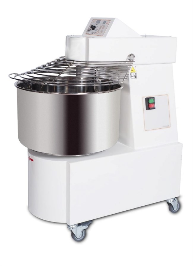 Impastatrice a spirale testa fissa 48 lt 43 kg monofase su ruote