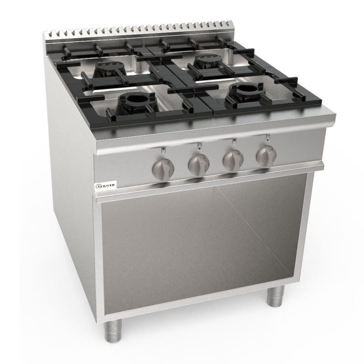 CUCINA A GAS 4 FUOCHI SU VANO - 18702500 - Cucine professionali